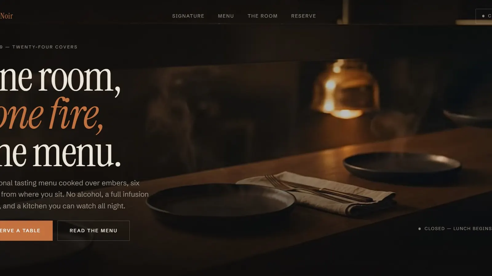 Maison Noir — the shipped restaurant site